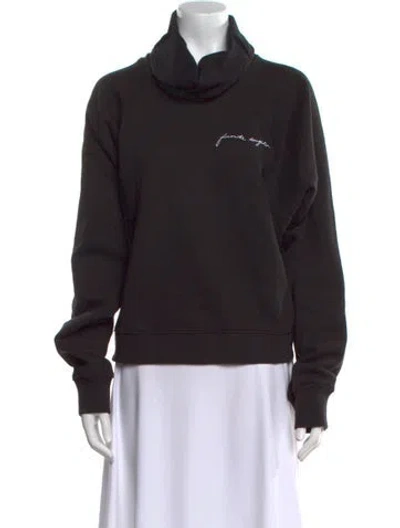 Pre-owned Favorite Daughter Turtleneck Long Sleeve Sweatshirt W/ Tags In Black