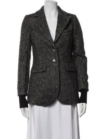 Pre-owned Favorite Daughter Tweed Pattern Blazer In Grey