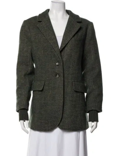 Pre-owned Favorite Daughter Tweed Pattern Blazer W/ Tags In Green