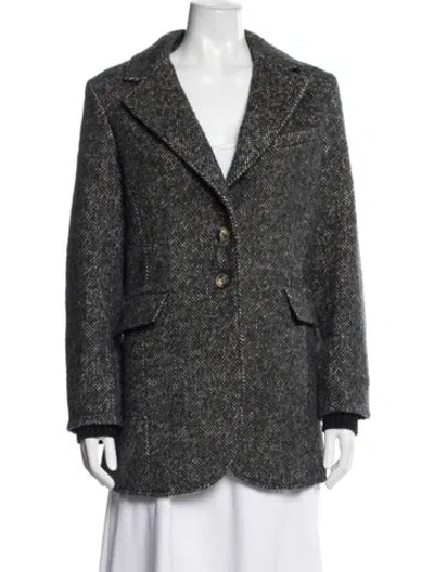 Pre-owned Favorite Daughter Tweed Pattern Blazer W/ Tags In Grey