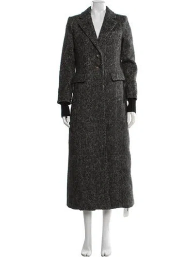 Pre-owned Favorite Daughter Tweed Pattern Coat In Grey