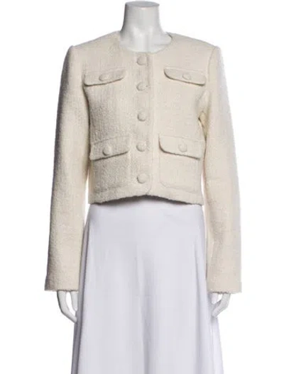 Pre-owned Favorite Daughter Tweed Pattern Jacket In Neutrals