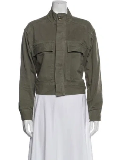 Pre-owned Favorite Daughter Utility Jacket In Green