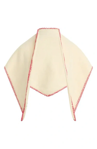 Favorite Daughter Valentine's Embroidered Triangle Scarf In Neutral