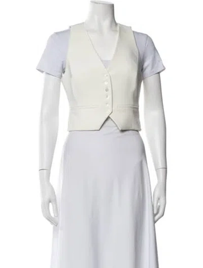 Pre-owned Favorite Daughter Vest In Neutrals/white