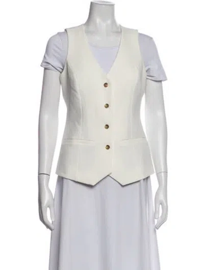 Pre-owned Favorite Daughter Vest In Neutrals/white
