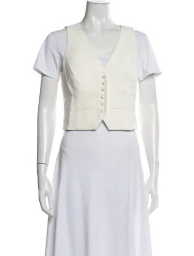Pre-owned Favorite Daughter Vest W/ Tags In Neutrals/white