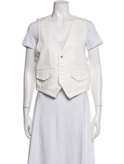 Pre-owned Favorite Daughter Vest In White