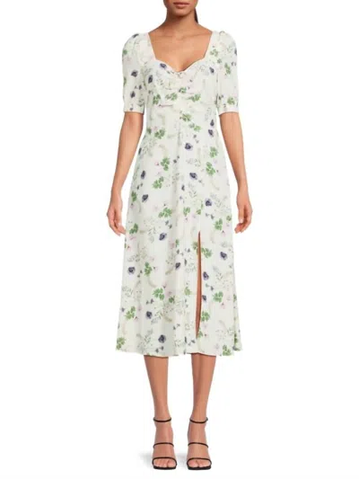 Favorite Daughter Vineyard Midi Dress In Spring Floral In Multi