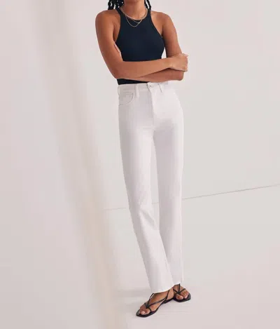 Favorite Daughter Vivi High Rise Straight Leg Jeans In Bahamas White In Leche