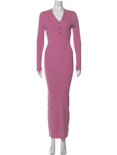 Pre-owned Favorite Daughter V-neck Long Dress In Pink