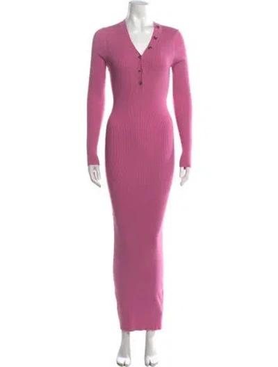 Pre-owned Favorite Daughter V-neck Long Dress In Pink