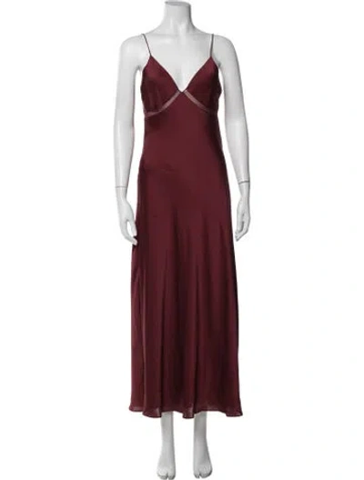 Pre-owned Favorite Daughter V-neck Long Dress W/ Tags In Red