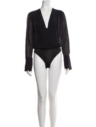 Pre-owned Favorite Daughter V-neck Long Sleeve Bodysuit W/ Tags In Multi