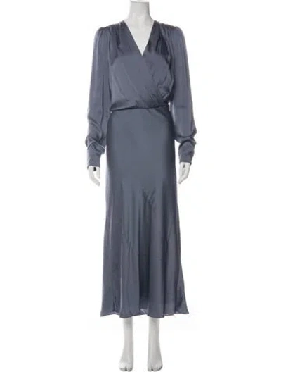 Pre-owned Favorite Daughter V-neck Midi Length Dress In Green
