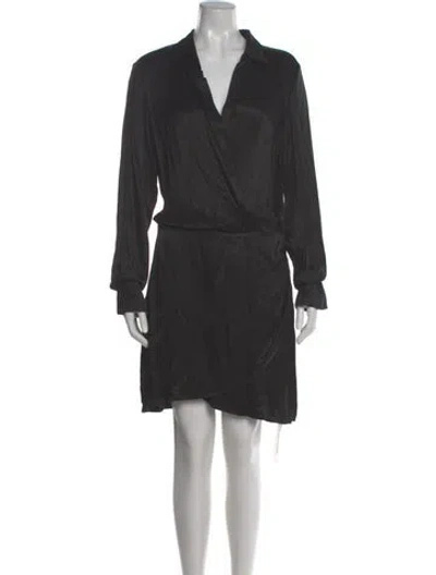 Pre-owned Favorite Daughter V-neck Mini Dress In Gray