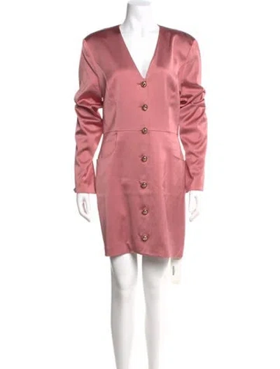 Pre-owned Favorite Daughter V-neck Mini Dress In Pink