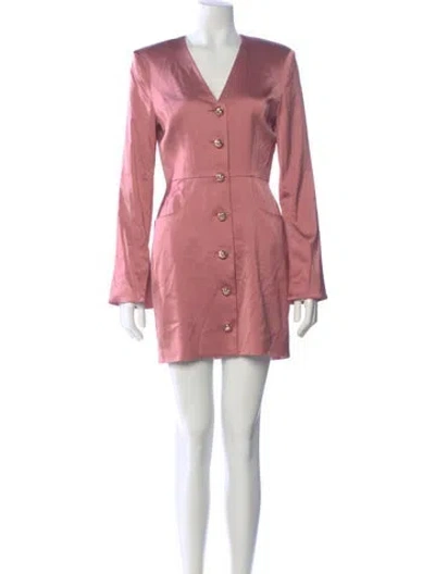Pre-owned Favorite Daughter V-neck Mini Dress In Pink