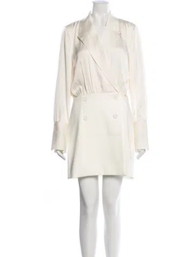 Pre-owned Favorite Daughter V-neck Mini Dress W/ Tags In Neutral