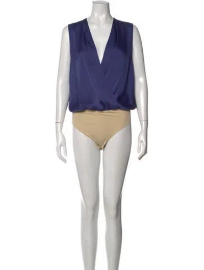 Pre-owned Favorite Daughter V-neck Sleeveless Bodysuit W/ Tags In Multi