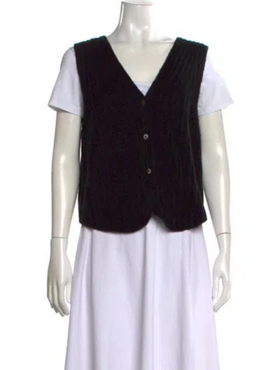 Pre-owned Favorite Daughter V-neck Sweater In Black