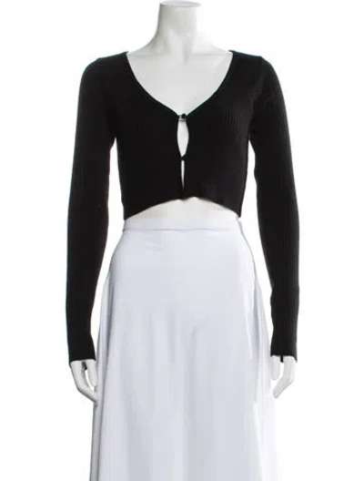 Pre-owned Favorite Daughter V-neck Sweater In Black