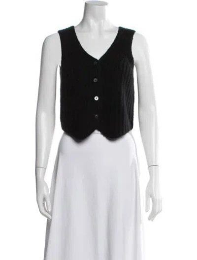 Pre-owned Favorite Daughter V-neck Sweater In Black