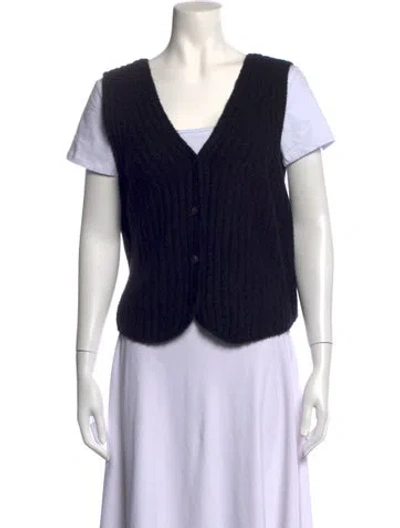 Pre-owned Favorite Daughter V-neck Sweater In Black