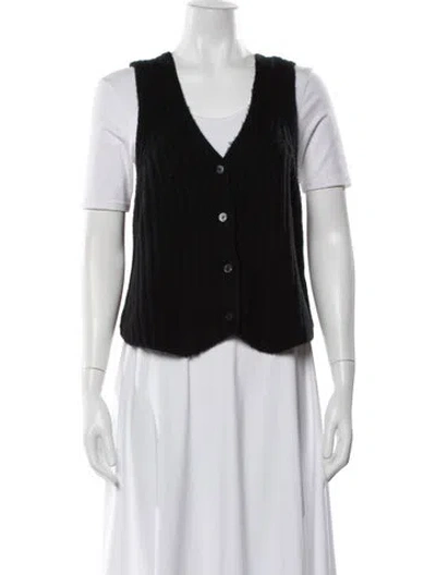 Pre-owned Favorite Daughter V-neck Sweater In Black