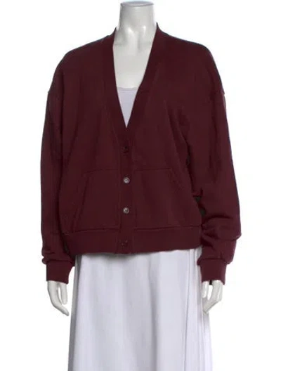 Pre-owned Favorite Daughter V-neck Sweater In Burgundy