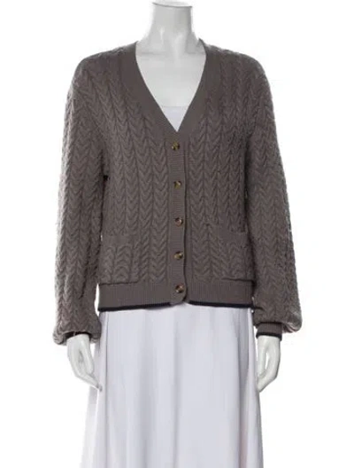 Pre-owned Favorite Daughter V-neck Sweater In Gray