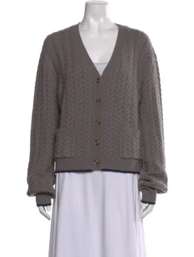 Pre-owned Favorite Daughter V-neck Sweater In Gray
