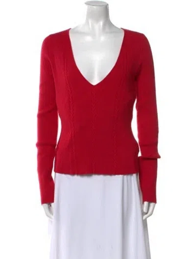 Pre-owned Favorite Daughter V-neck Sweater In Red