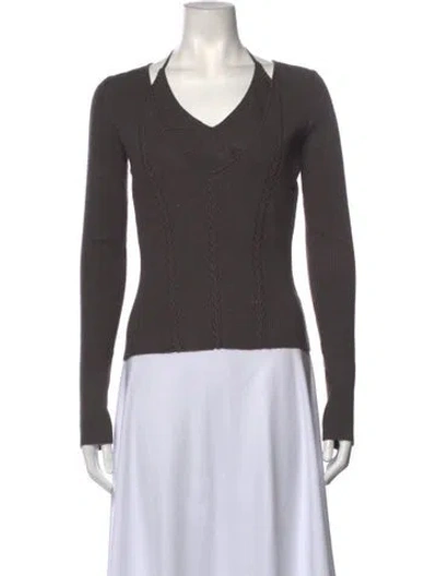 Pre-owned Favorite Daughter V-neck Sweater W/ Tags In Grey