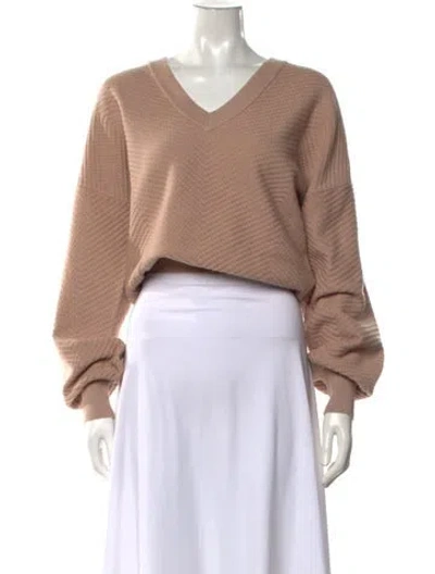 Pre-owned Favorite Daughter V-neck Sweater W/ Tags In Neutrals
