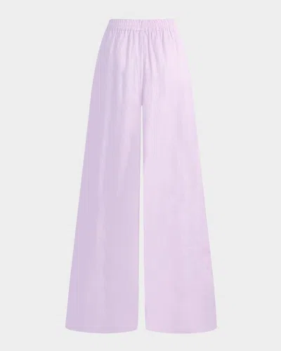 Favorite Daughter Wide Leg Linen Pants In Wisteria Musk
