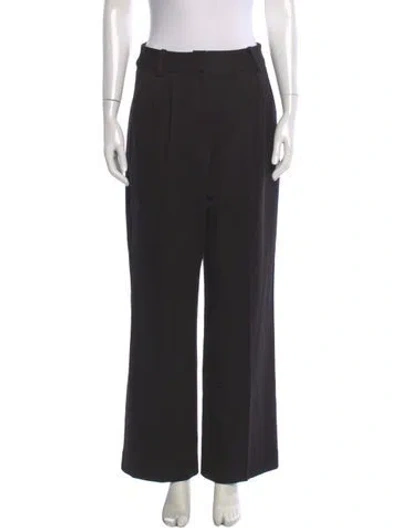 Pre-owned Favorite Daughter Wide Leg Pants In Black