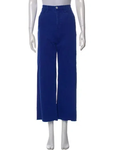 Pre-owned Favorite Daughter Wide Leg Pants In Blue