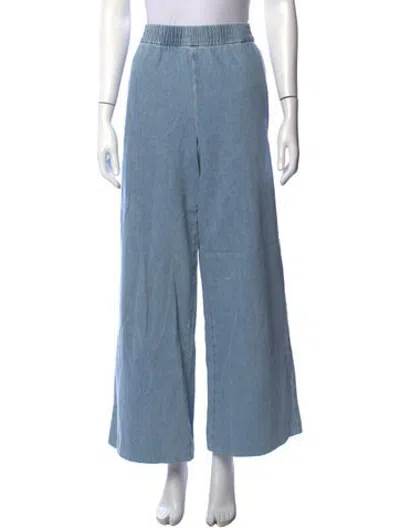 Pre-owned Favorite Daughter Wide Leg Pants In Blue