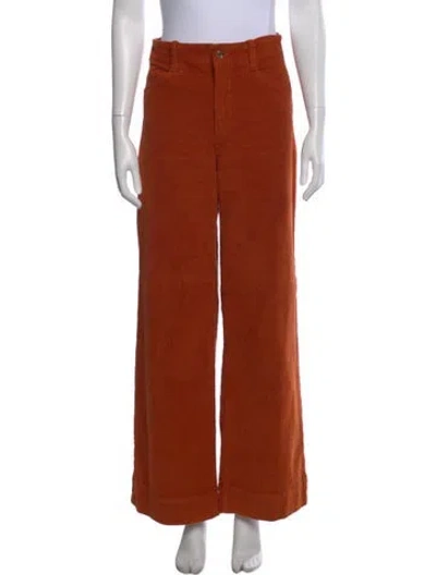 Pre-owned Favorite Daughter Wide Leg Pants In Orange