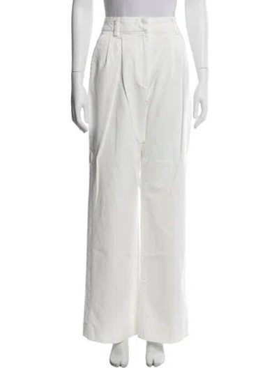 Pre-owned Favorite Daughter Wide Leg Pants In White