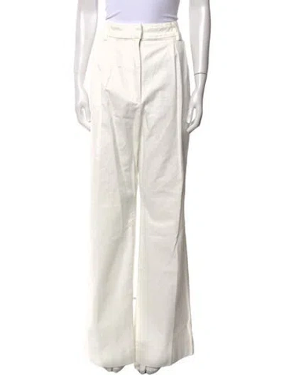 Pre-owned Favorite Daughter Wide Leg Pants In White