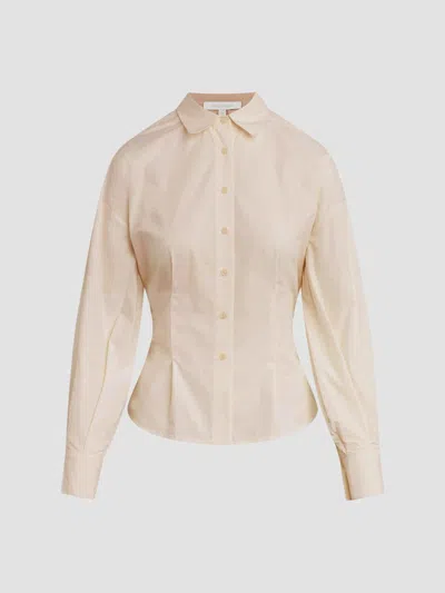 Favorite Daughter Women's Back Story Cotton Tailored Shirt In Neutral