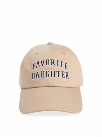 Favorite Daughter Women's Collegiate Logo Baseball Cap In Oatmeal In White