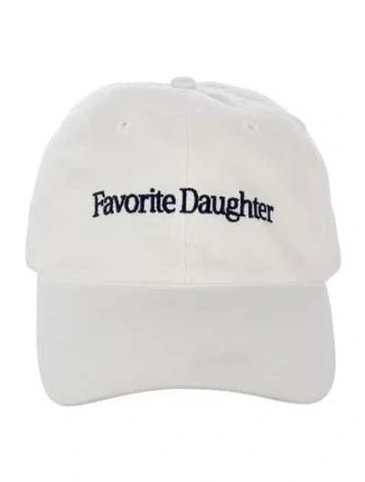 Pre-owned Favorite Daughter Women's Cotton Adjustable Baseball Cap In White