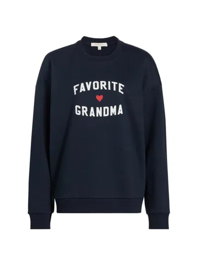 Favorite Daughter Women's Favorite Grandma Heart Logo Sweatshirt In Blue