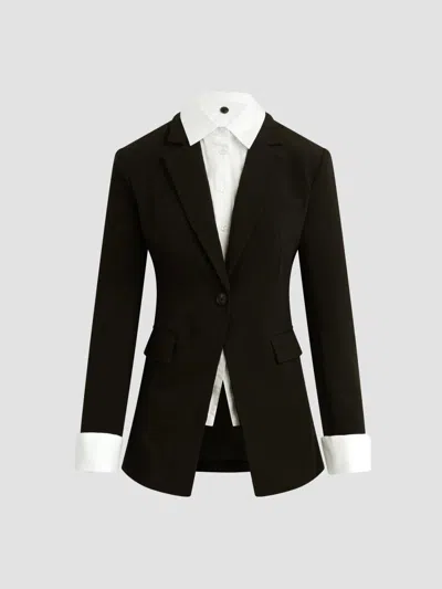 Favorite Daughter Women's Madison Avenue Single-breasted Combo Blazer In Black
