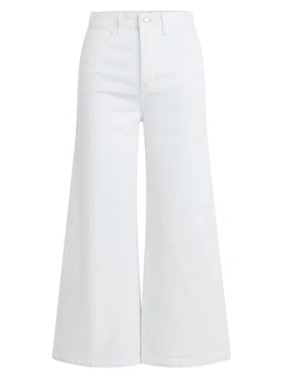 Favorite Daughter Women's Masha Stretch-cotton Wide-leg Crop Jeans In White