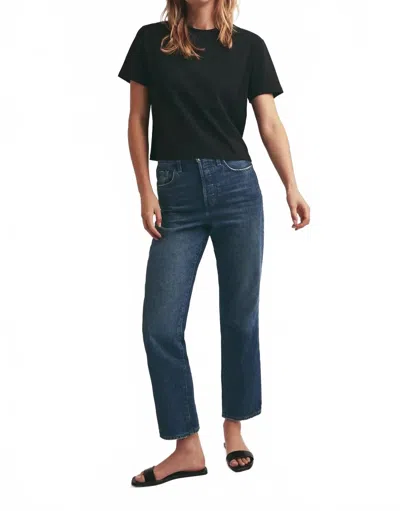 Favorite Daughter Women's Otto High Rise Boyfriend Ankle Jean In Blue In Brown