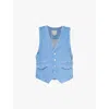 Favorite Daughter The Poppy Denim Vest In Seaport